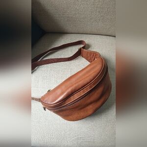 Coach Brown Leather Belt Bag with Adjustable Strap